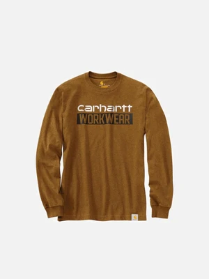 (104431) 워크웨어 로고 HW 긴팔티 BROWN