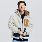 Heavy Fleece Zip-up Parka (ivory)