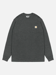 (K126) 워크 포켓 긴팔티 CARBON HEATHER (CRH)