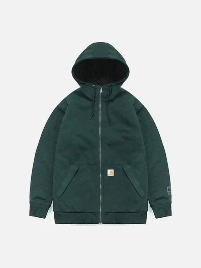 (104078) 미드웨이트 써멀 후드집업 INK GREEN