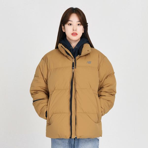 남여공용 UNI 액티브 구스다운 숏패딩 BEIGE
