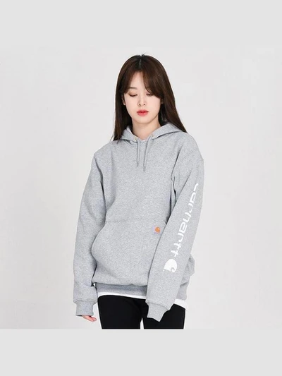 (k288) 미드웨이트 팔로고 후드티 HGY (wht logo)