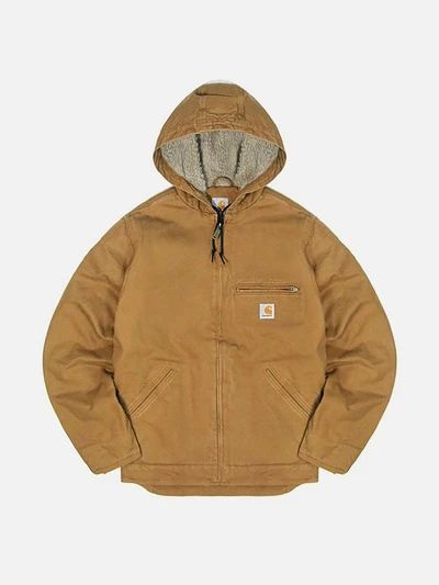 (104392) 워시드 덕 양털안감 자켓 BROWN