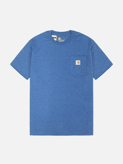 (K87) 워크 포켓 반팔티 LIGHT COBALT HEATHER (H11)
