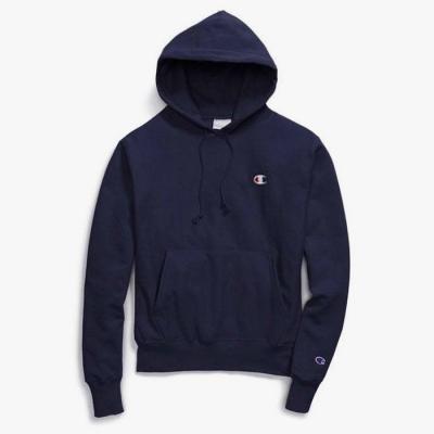 (GF68) C 리버스위브 후드티 NAVY