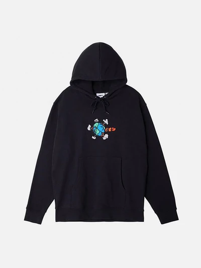 (112470146) 월드 후드티 BLACK