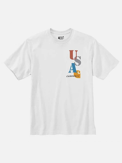 (105753) 릴렉스핏 미드웨이트 USA 반팔티 WHITE
