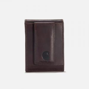 (B0000656/B0000221) 오일 탠 레더 프론트 포켓 월렛 BROWN