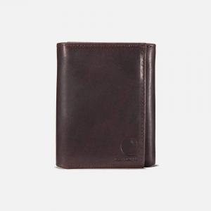 (B0000657/B0000219) 오일 탠 레더 트라이폴드 월렛 BROWN