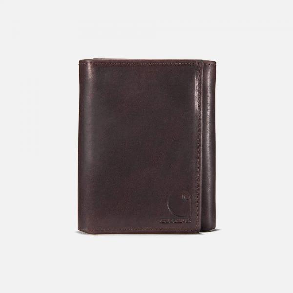 (B0000657/B0000219) 오일 탠 레더 트라이폴드 월렛 BROWN