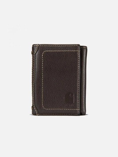 (B0000654/B0000209) 페블 레더 트라이폴드 월렛 BROWN