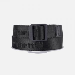 (A0006386/A0005661) 키즈 나일론 웨빙 레더락 벨트 BLACK
