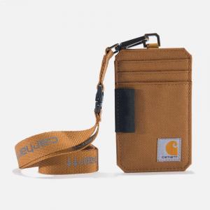 (B0000669/B0000247) 나일론 덕 아이디 홀더 앤드 랜야드 BROWN