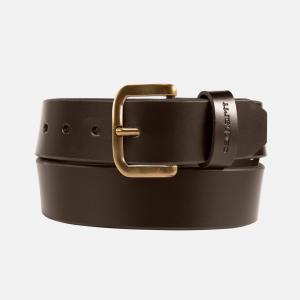 (A0005514) 키즈 브라이들 레더 클래식 버클 벨트 BROWN