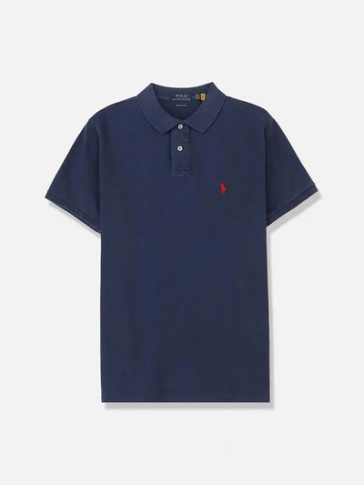 (710782592008) 커스텀 슬림핏 메시 폴로 셔츠 BLUE