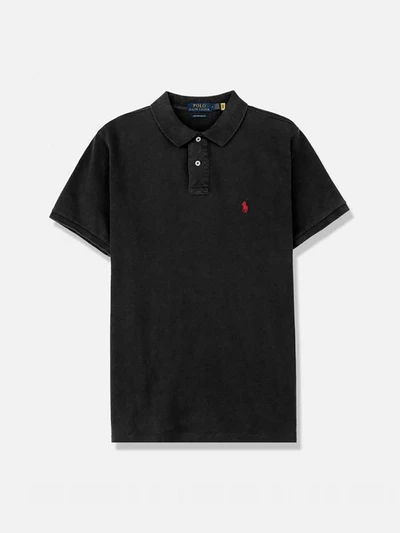 (710782592001) 커스텀 슬림핏 메시 폴로 셔츠 BLACK