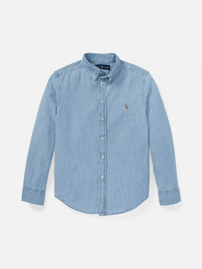 (323703283001) 키즈 코튼 샴브레이 셔츠 LIGHT BLUE