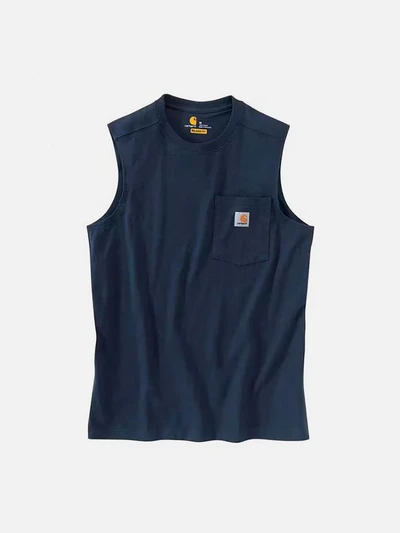 (100374) 슬리브리스 포켓 나시티 NAVY