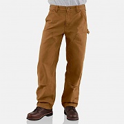 (B136) 루즈핏 워시드 덕 더블프론트 워크 팬츠 BROWN