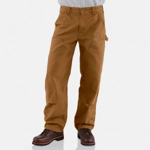 (B136) 루즈핏 워시드 덕 더블프론트 워크 팬츠 BROWN
