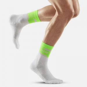 CEP 더 런 미드컷 삭스 4.0 러닝 양말 LIME GREEN/WHITE