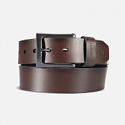 (A0005510) 버니쉬드 레더 박스 버클 벨트 BROWN
