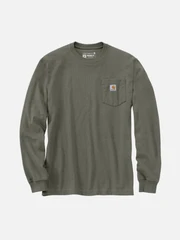 (K126) 워크 포켓 긴팔티 DUSTY OLIVE